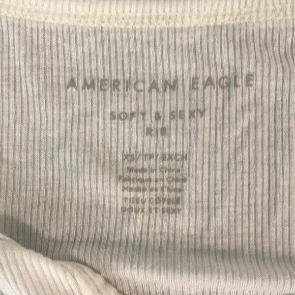 White American eagle ribbed tee with front slit - Picture 2 of 3